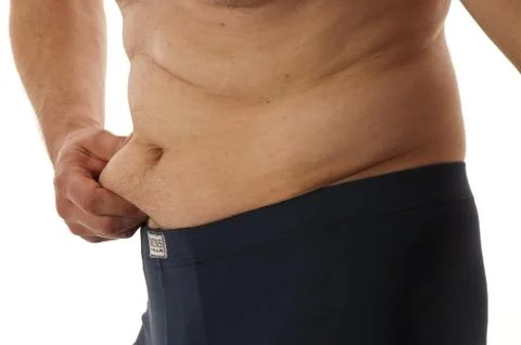Mann mit Bauch Foto stock