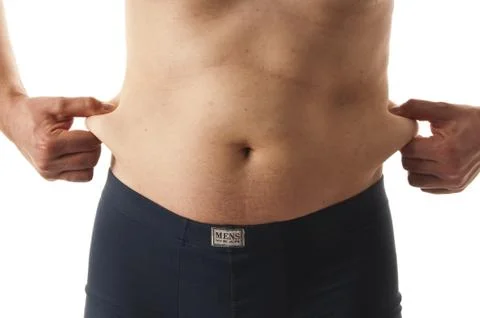 Mann mit Bauch Stock Photos