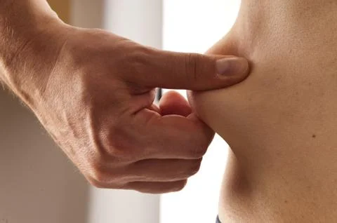 Mann mit Bauch Stock Photos