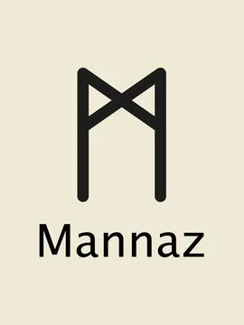 Mannaz Rune Stock Illustration