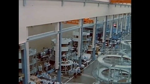 A manned breadboard test, checking an environmental control subsystem for the Stock Footage 86137873