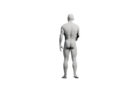 Mannequin back view studio lighting Stock Illustration