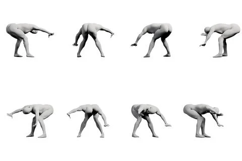 Mannequin bending forward????? Ilustración de archivo