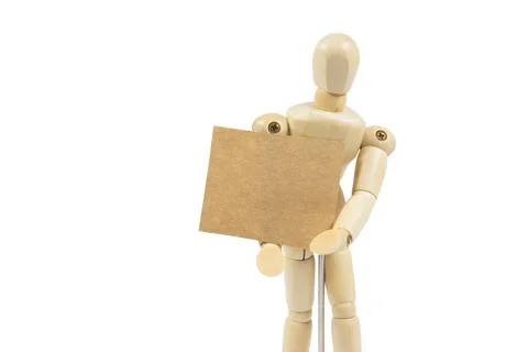 Mannequin with blank note paper Stock Photos