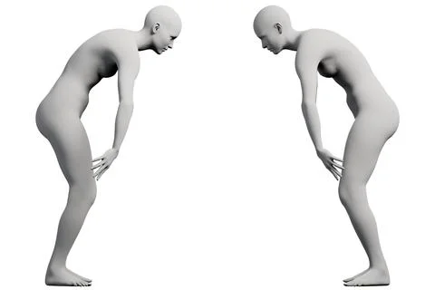 Mannequin crouching grid studio Ilustração Stock