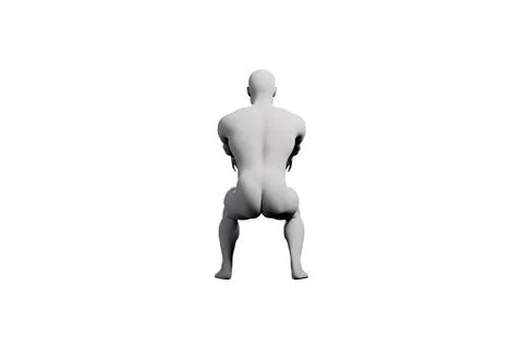 Mannequin figure model back view studio lighting Stock Illustration