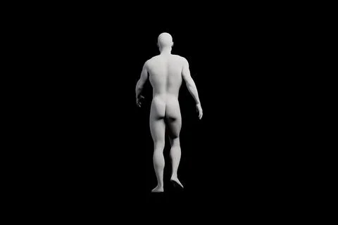 Mannequin figure model back view studio Stock Illustration