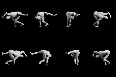 Mannequin figure model dynamic stretching poses 스톡 일러스트