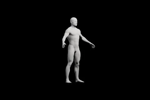 Mannequin figure model in front three-quarter view Stock Illustration