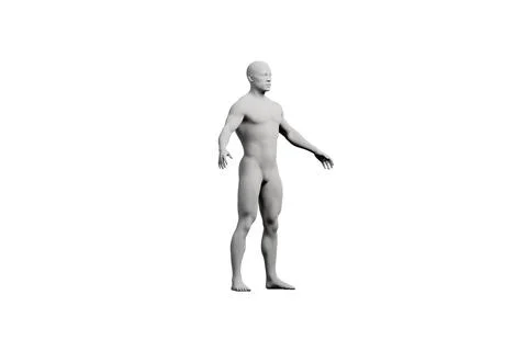 Mannequin figure model in front three-quarter view Stock Illustration