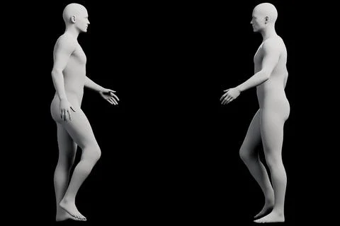 Mannequin figure model grid studio Stock Illustration