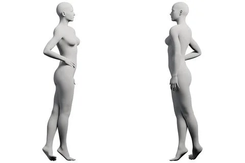 Mannequin figure model grid studio Stock Illustration