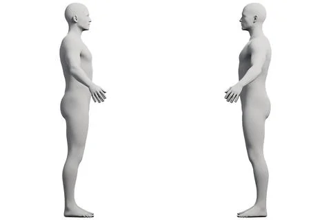 Mannequin figure model grid white background Stock Illustration