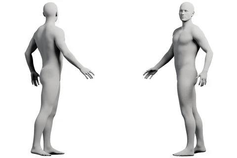 Mannequin figure model grid white background Stock Illustration