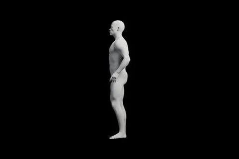 Mannequin figure model side view Stock Illustration