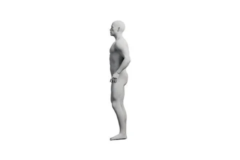 Mannequin figure model side view Stock Illustration