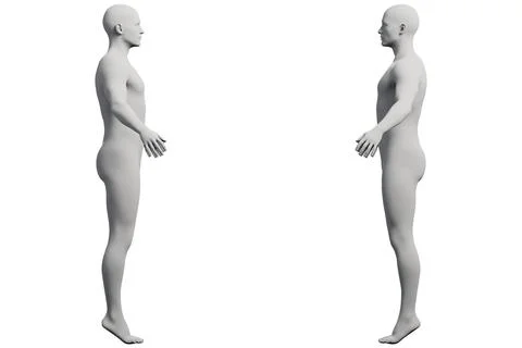Mannequin figure model side view Stock Illustration