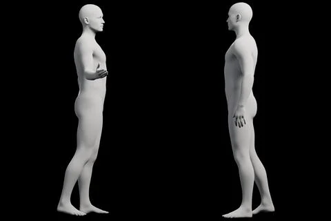 Mannequin figure model standing grid Stock Illustration