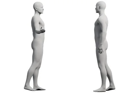 Mannequin figure model standing grid Stock Illustration