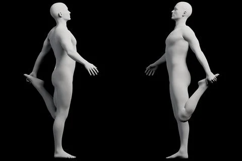 Mannequin figure model standing grid Ilustração Stock
