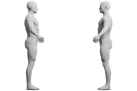 Mannequin figure model standing grid イラスト素材