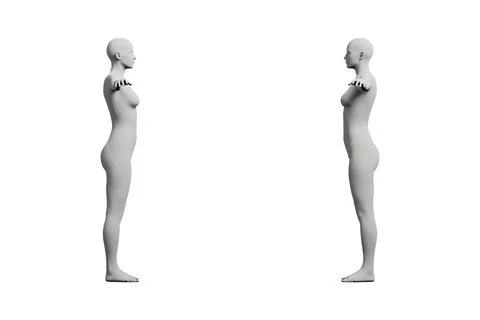 Mannequin figure model standing grid Ilustração Stock