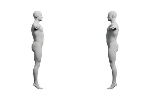 Mannequin figure model in studio grid Ilustração Stock