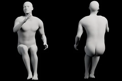Mannequin figure model in studio Stock Illustration