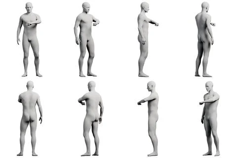 Mannequin figure model in studio Stock Illustration