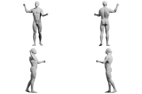 Mannequin figure model in studio Stock Illustration