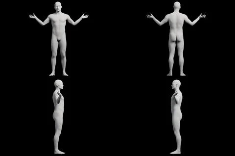 Mannequin figure model in studio pose Stock Illustration