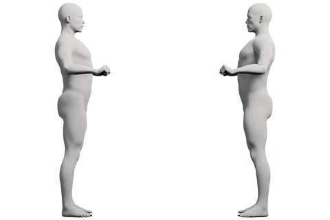 Mannequin figure model in studio setting Stockillustratie