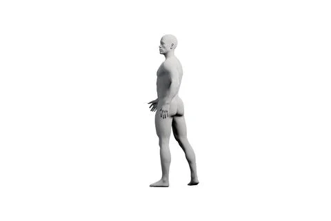 Mannequin figure model in studio side view Stock Illustration