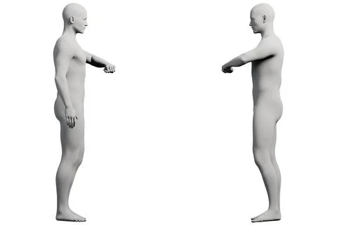 Mannequin figure model in white studio Illustrazione stock