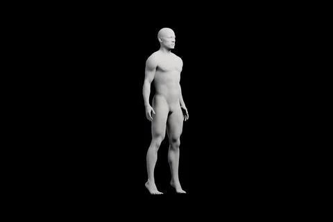 Mannequin figure standing front three-quarter view Stock Illustration