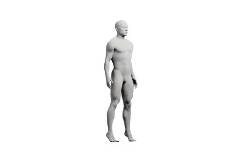 Mannequin figure standing front three-quarter view Stock Illustration