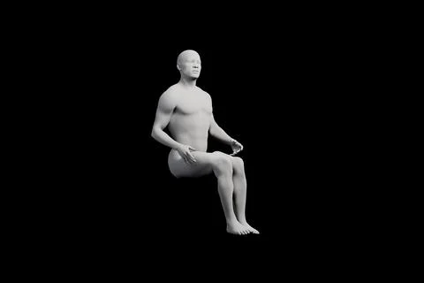 Mannequin figure standing in front three-quarter view Stock Illustration