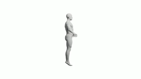 Mannequin figure standing front view Stock Footage 335272090