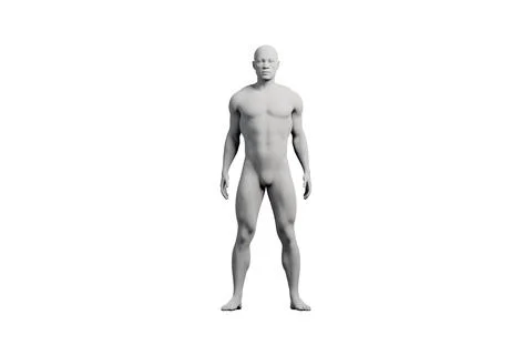 Mannequin figure standing front view black background Stock Illustration