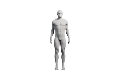 Mannequin figure standing front view black background Stock Illustration