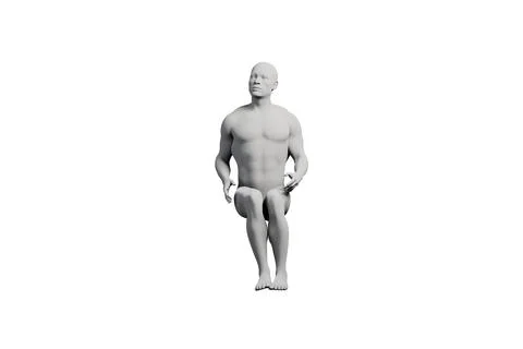 Mannequin figure standing front view white background Stock Illustration