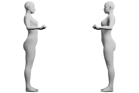 Mannequin figure standing in grid Ilustração Stock