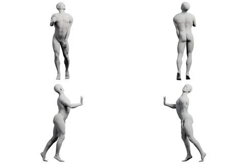 Mannequin figure standing in grid Stock Illustration