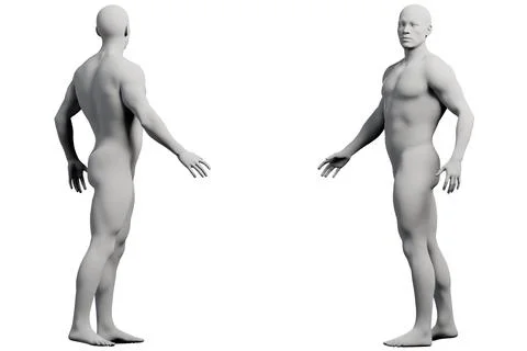 Mannequin figure standing grid studio Ilustração Stock