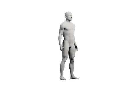 Mannequin figure standing side view Stock Illustration