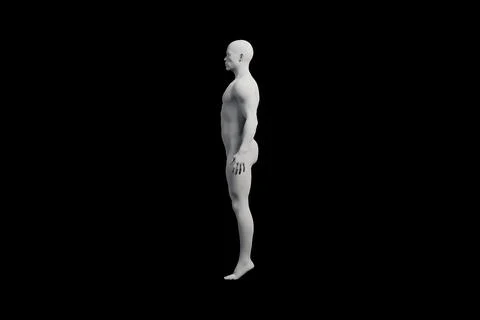 Mannequin figure standing side view Stock Illustration