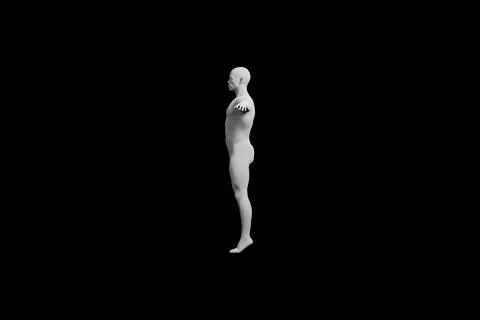 Mannequin figure standing side view Stock Illustration