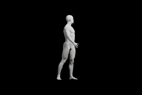 Mannequin figure standing side view Illustrazione stock