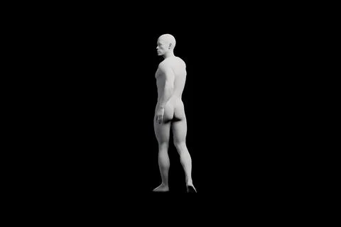 Mannequin figure standing side view Stock Illustration