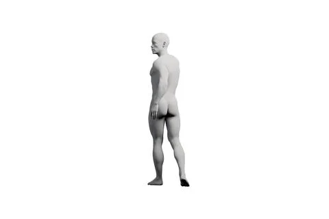 Mannequin figure standing side view Stock Illustration